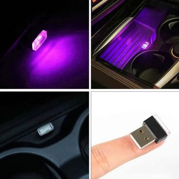 2パック：LEDミニライト車内ワイヤレス雰囲気ライト