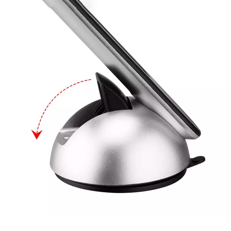 Lot de 2 : Support Téléphone Voiture à Longue Pince pour Tableau de Bord et Pare-Brise