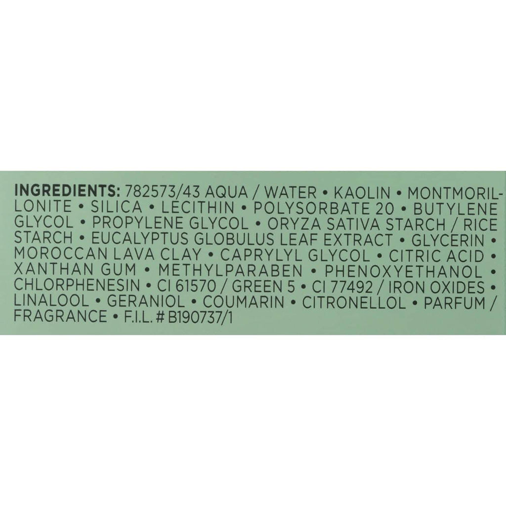 Lot de 2 : Masque Visage à l'Argile Pure L'Oréal Paris à l'Eucalyptus pour Peaux Grasses et Brillantes pour Purifier et Matifier