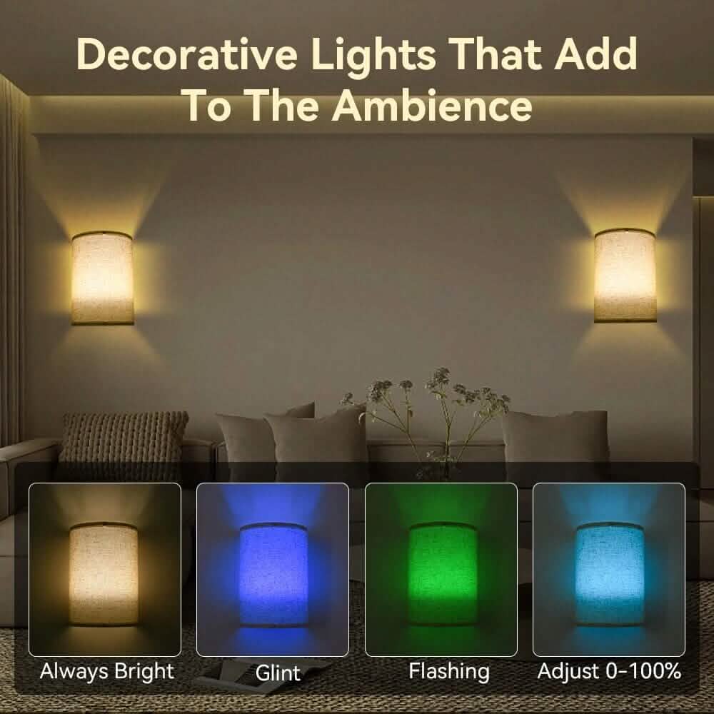 2-Pack: Magnetic Wireless Wall Sconce Lighting