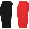 2-Pack: Men's French Terry Zipper Pockets Jogger Sweat Lounge Shorts