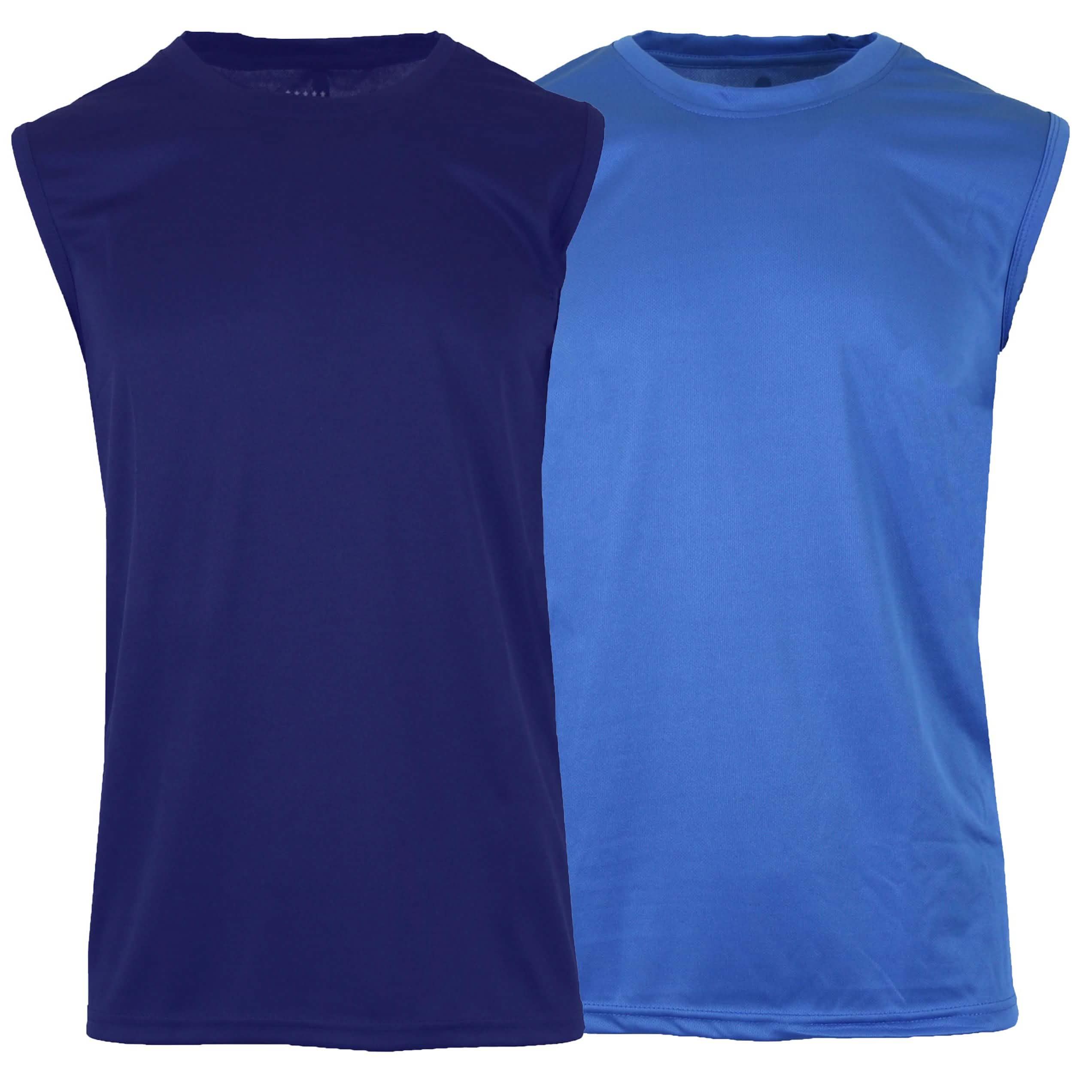 2-Pack: Men's Moisture Wicking Wrinkle Free Tagless Peformance Tops