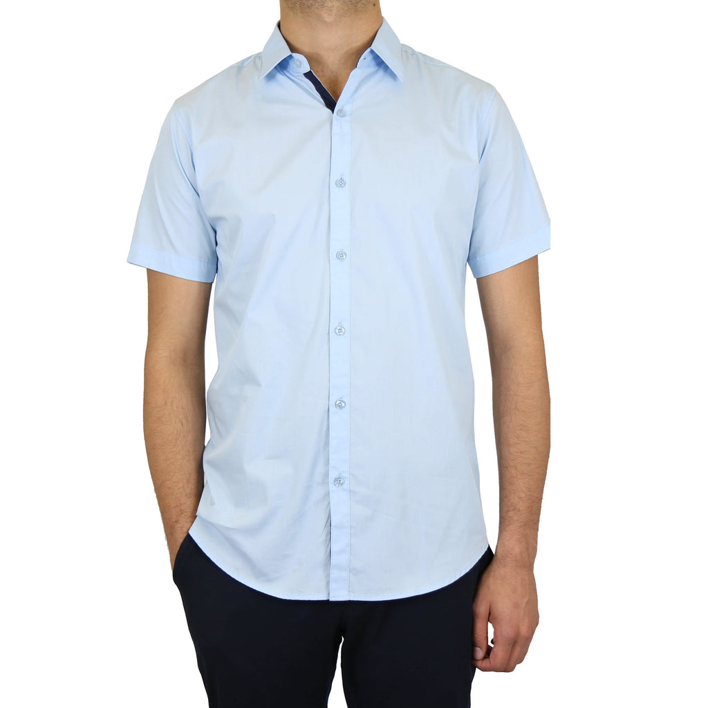 2-Pack: Men's Slim Fit Short Sleeve Dress Shirts