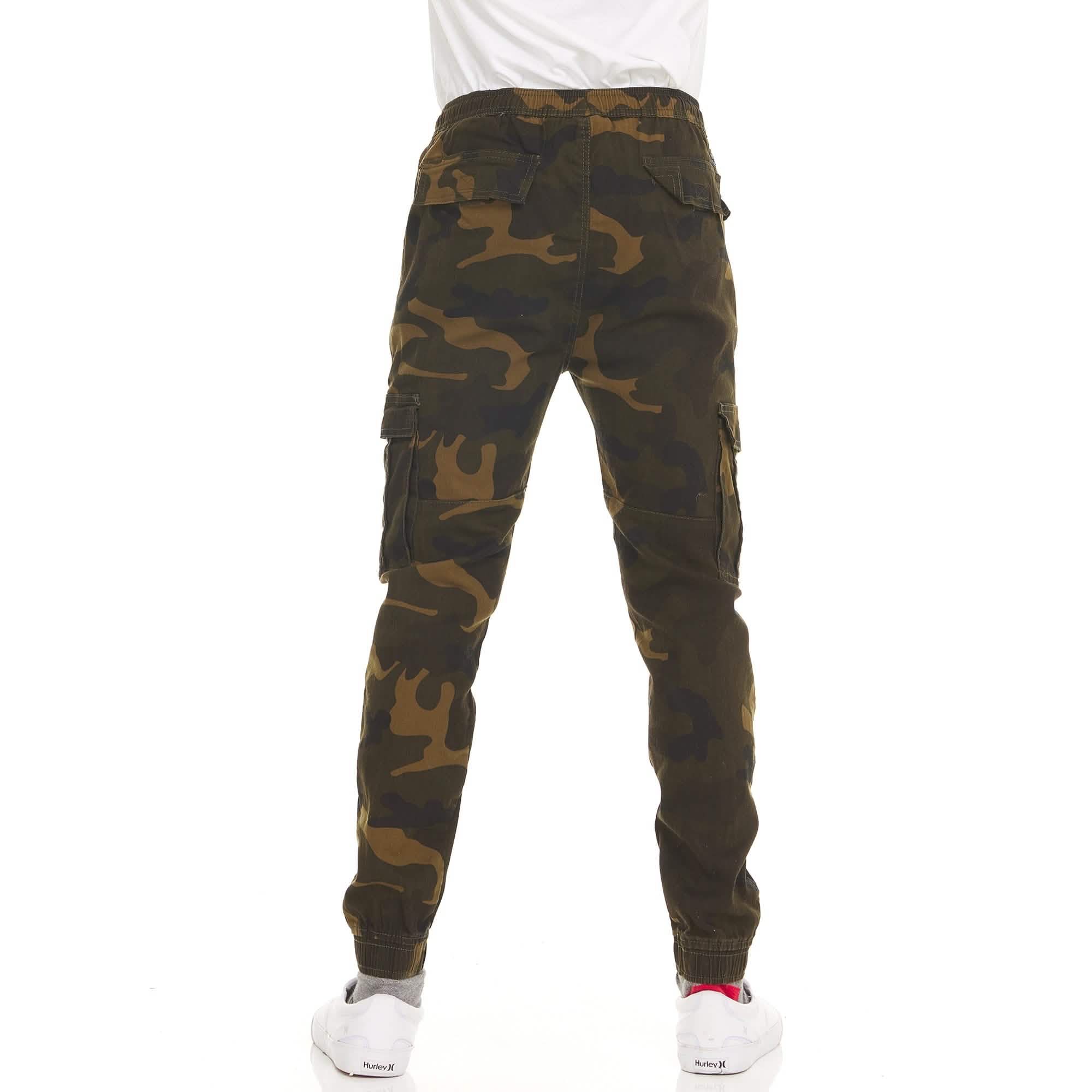 2-Pack: Men's Stretchy Camo Cargo Jogger Pants