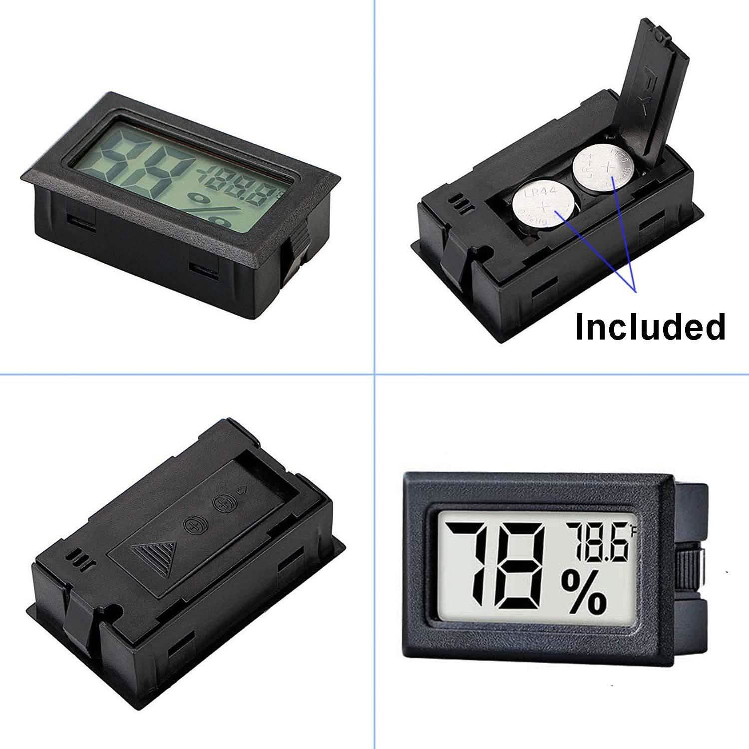 Lot de 2 : Mini jauge hygromètre numérique et thermomètre d'intérieur