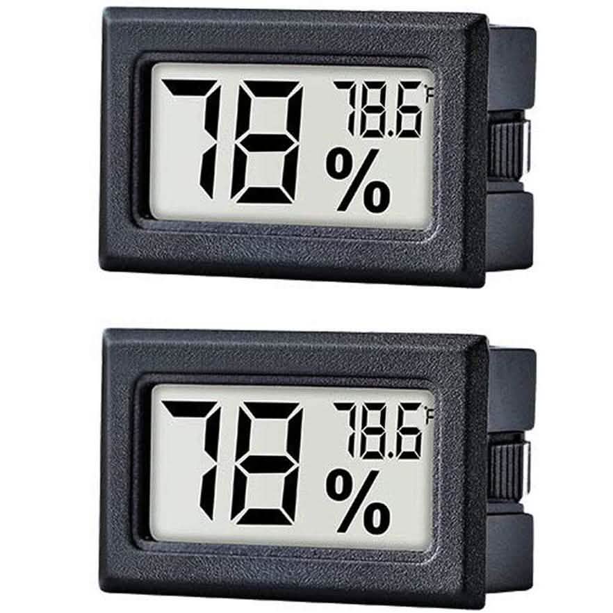 Lot de 2 : Mini jauge hygromètre numérique et thermomètre d'intérieur