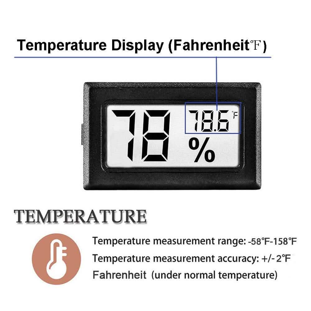 Lot de 2 : Mini jauge hygromètre numérique et thermomètre d'intérieur