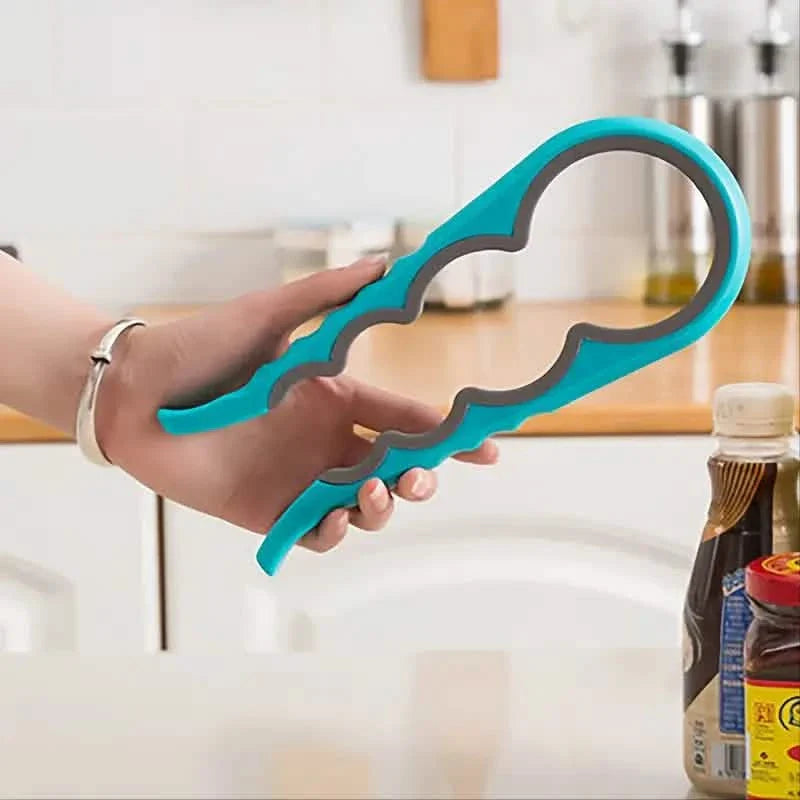 Lot de 2 : ouvre-bocal multifonction 4 en 1 pour les mains arthritiques et les personnes âgées