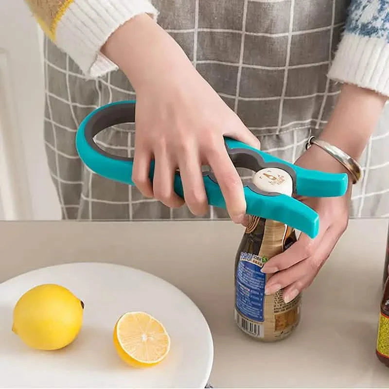 Lot de 2 : ouvre-bocal multifonction 4 en 1 pour les mains arthritiques et les personnes âgées