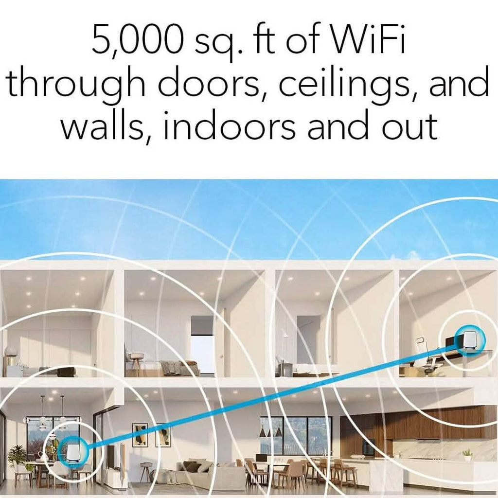2-Pack: Netgear Orbi Whole Home Tri-band Mesh WiFi 6 System RBK852 Router (Refurbished)