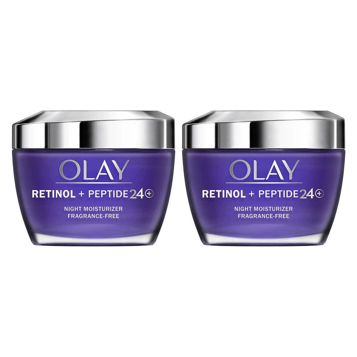 Lot de 2 : Crème de nuit avancée OLAY au Rétinol et Peptides 24