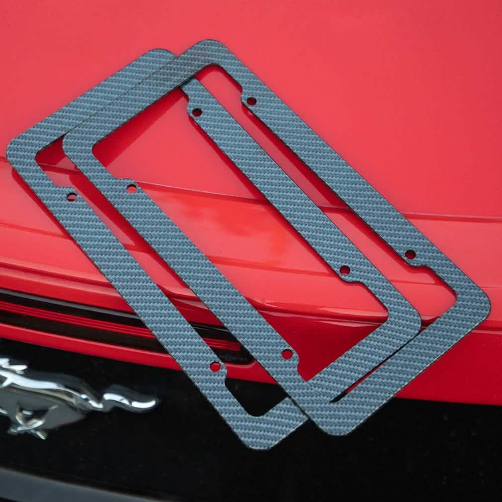 2-Pack: OxGord Carbon fiber License Plate Frame