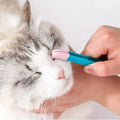 Lot de 2 : brosse-peigne pour animaux de compagnie, peigne anti-taches lacrymales, outils de toilettage et de nettoyage