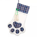 Lot de 2 : Chaussettes de Noël à suspendre pour animaux de compagnie (chien, chat) à motif écossais