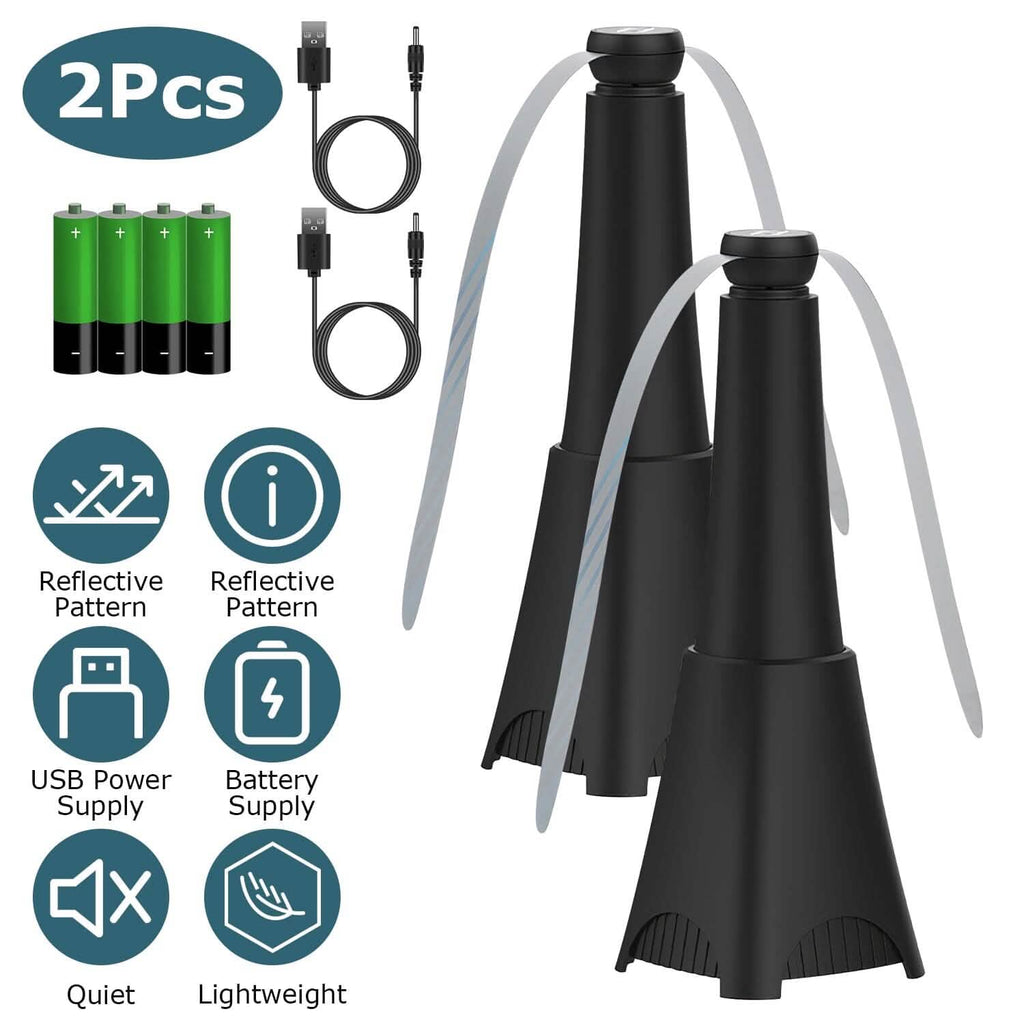 2-Pack: Portable Reflective Fly Repellent Fan Rechargeable Battery Powered
