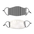 Lot de 2 : Masque facial lavable avec boucles d’oreilles