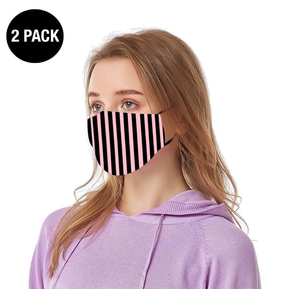 Lot de 2 : Masque facial lavable avec boucles d’oreilles