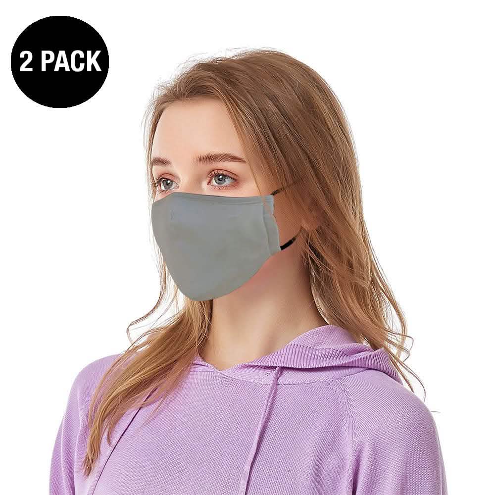 Lot de 2 : Masque facial lavable avec boucles d’oreilles