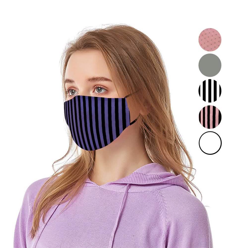 Lot de 2 : Masque facial lavable avec boucles d’oreilles