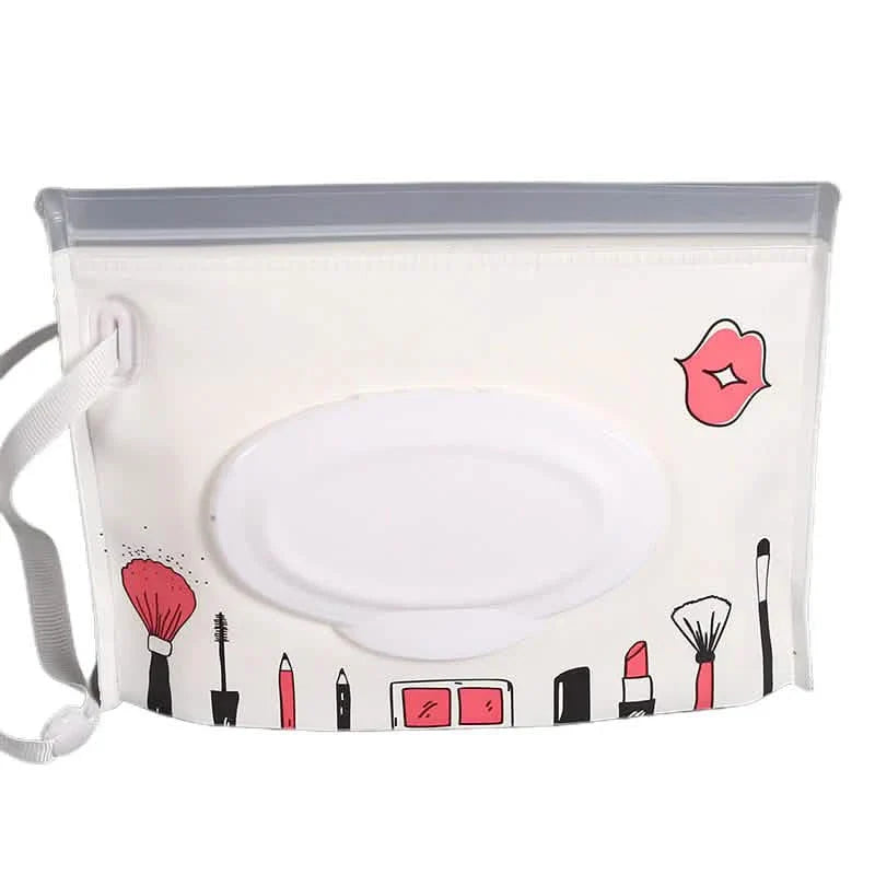 2個セット：再利用可能ウェットワイプポーチ