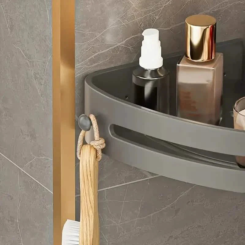 2-Tier: Rustproof Corner Shower Caddy, Adhesive Wall Mounted Shower Shelves No Drilling