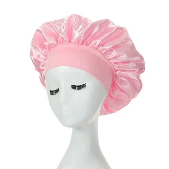Lot de 2 : bonnet de nuit en satin pour cheveux bouclés