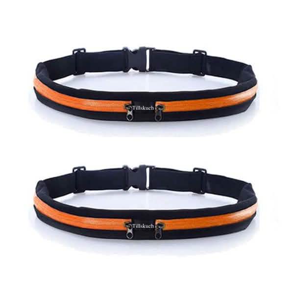 2-Pack: Slim Waist Pocket Running Belt