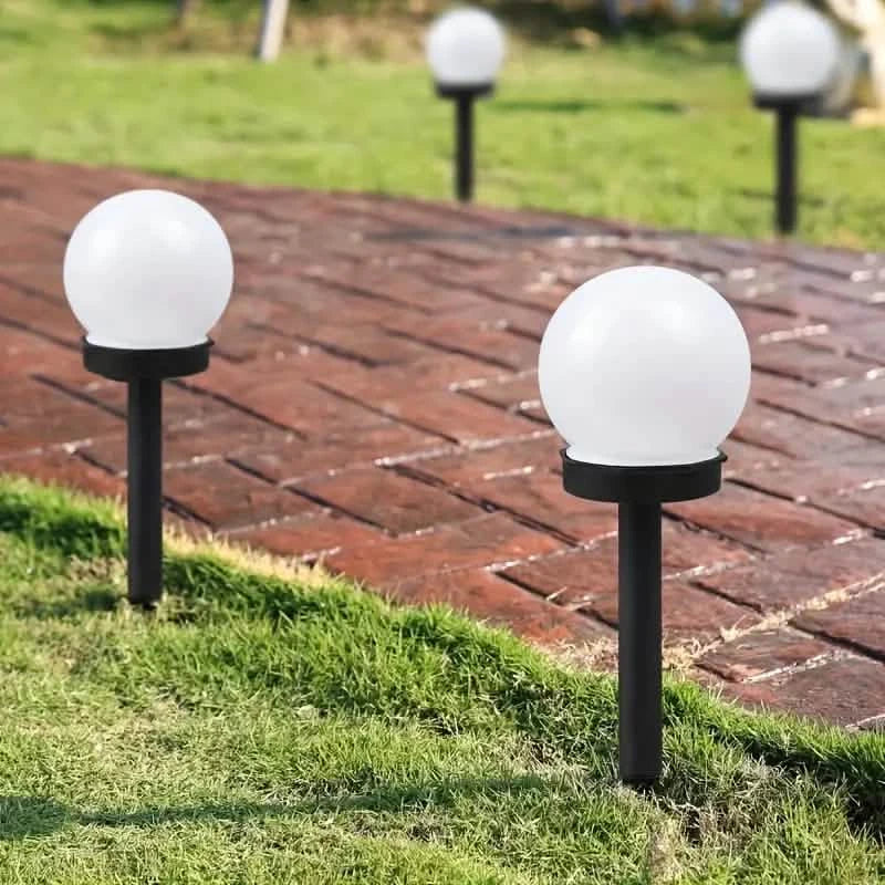 2-Pack: Solar LED Globe Powered Garden Light