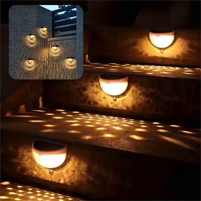 2-Pack: Solar Wall Mount Outdoor Fence Lamp