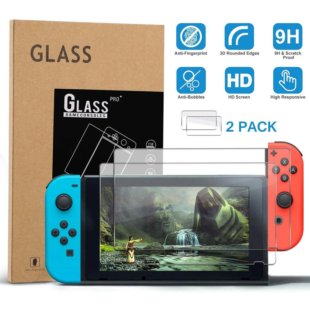 2個セット：Nintendo Switch用強化ガラススクリーンプロテクター