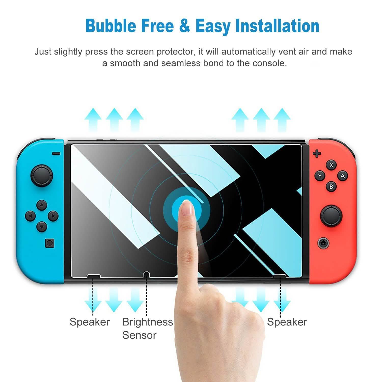 2個セット：Nintendo Switch用強化ガラススクリーンプロテクター