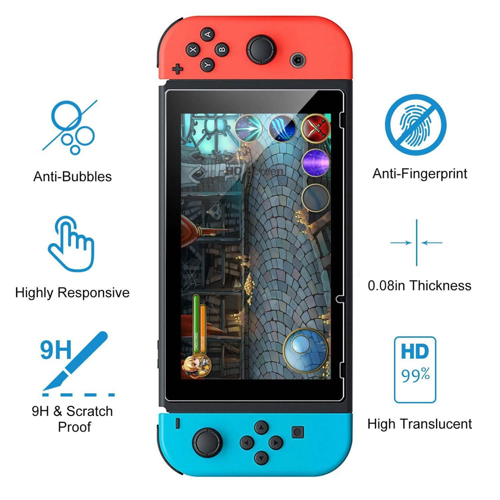 2個セット：Nintendo Switch用強化ガラススクリーンプロテクター