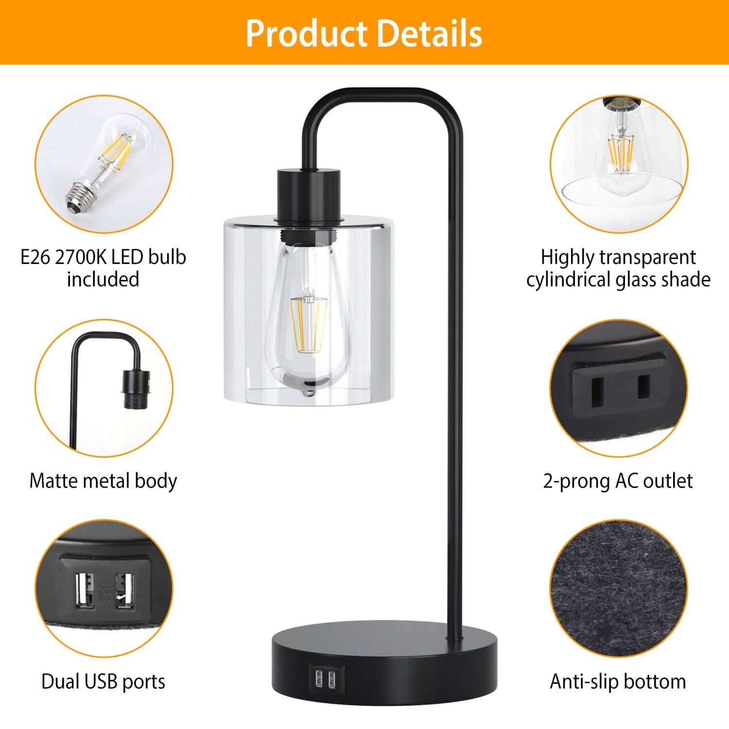 2-Pack: Touch Control Table Lamp