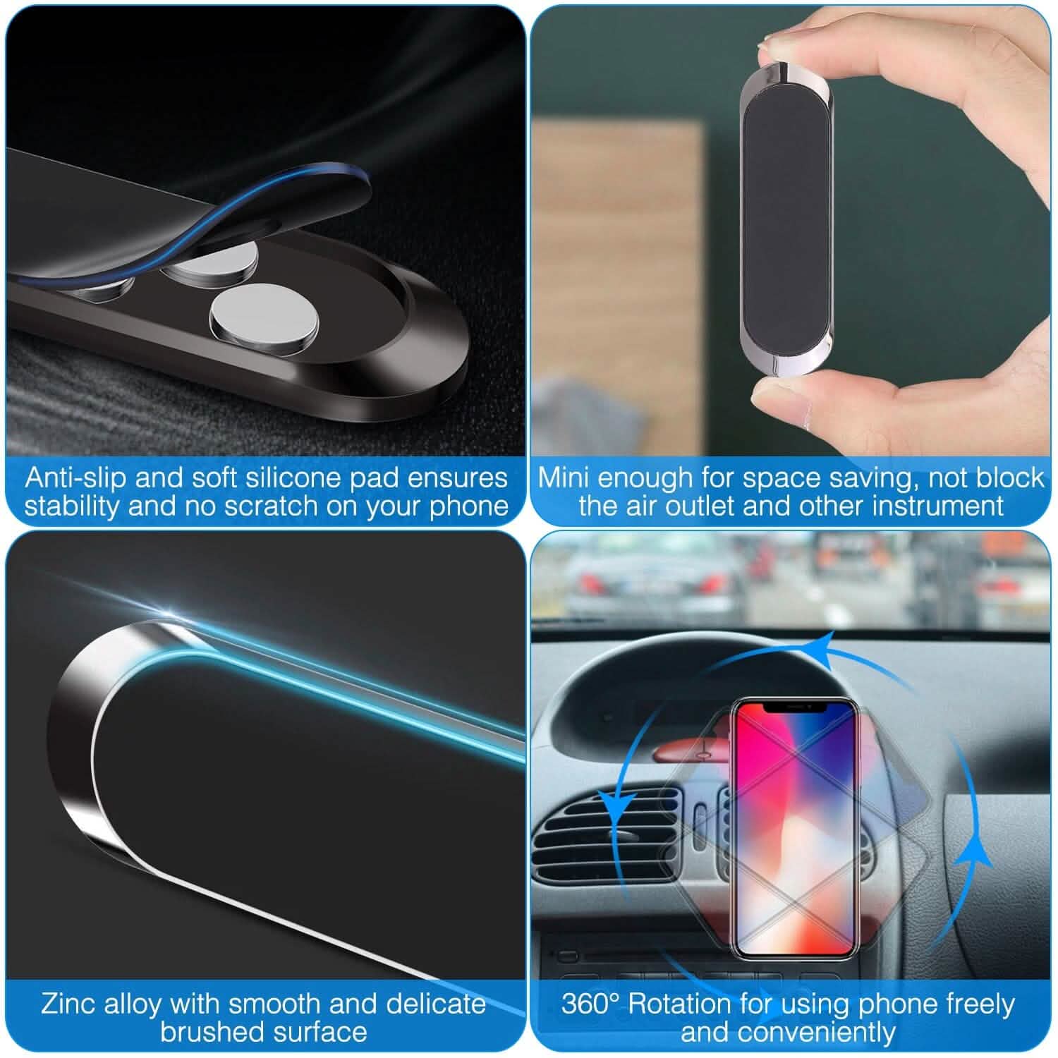 2-Pack: Universal Magnetic Car Mounts
