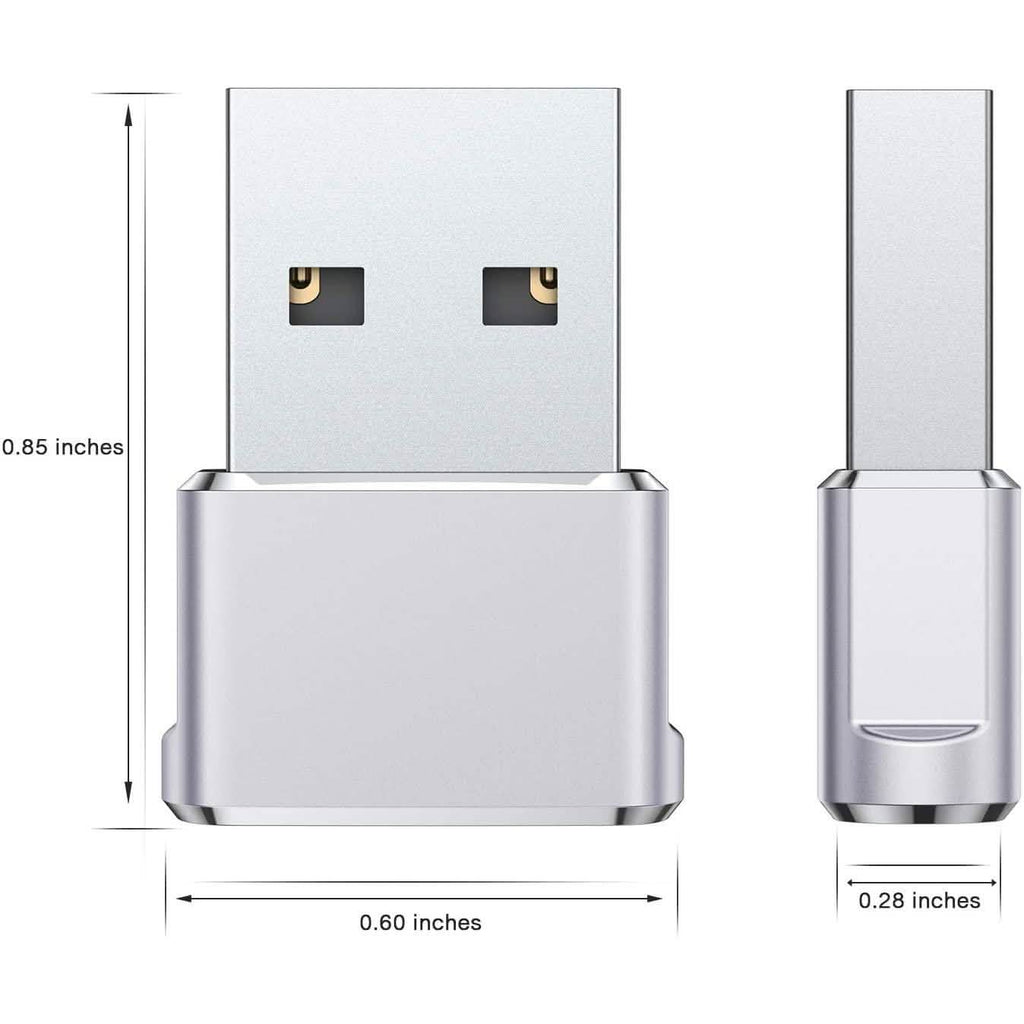 2-Pack: USB C Female to USB Male Adapter