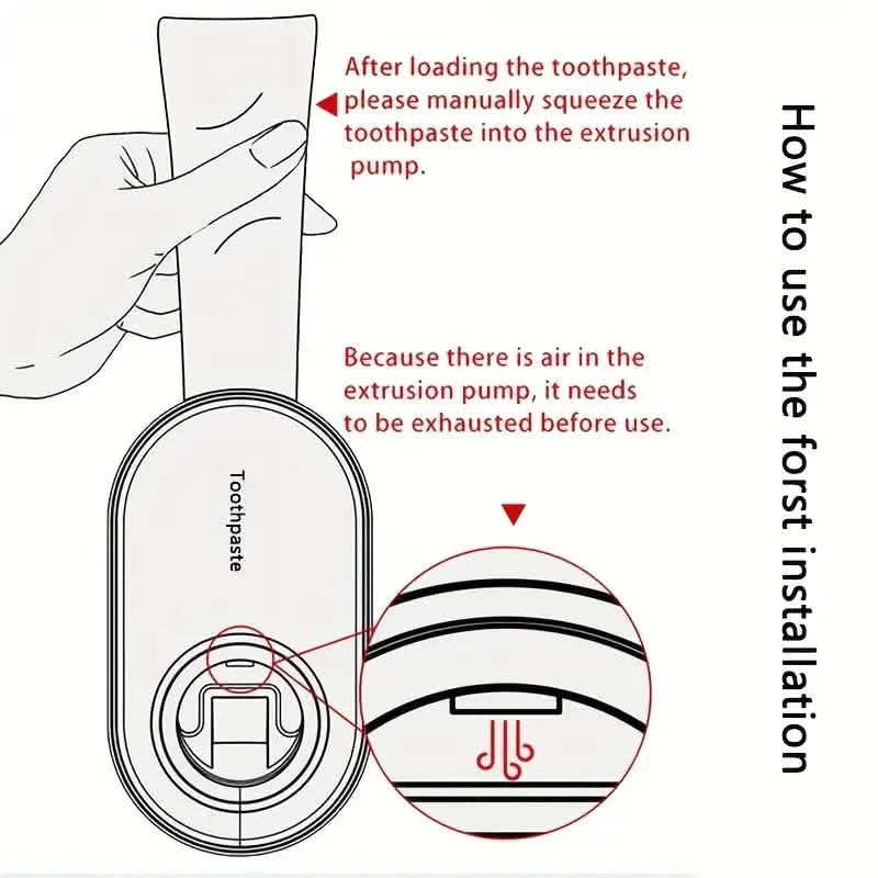 2-Pack:  Wall-Mounted Automatic Toothpaste Dispenser
