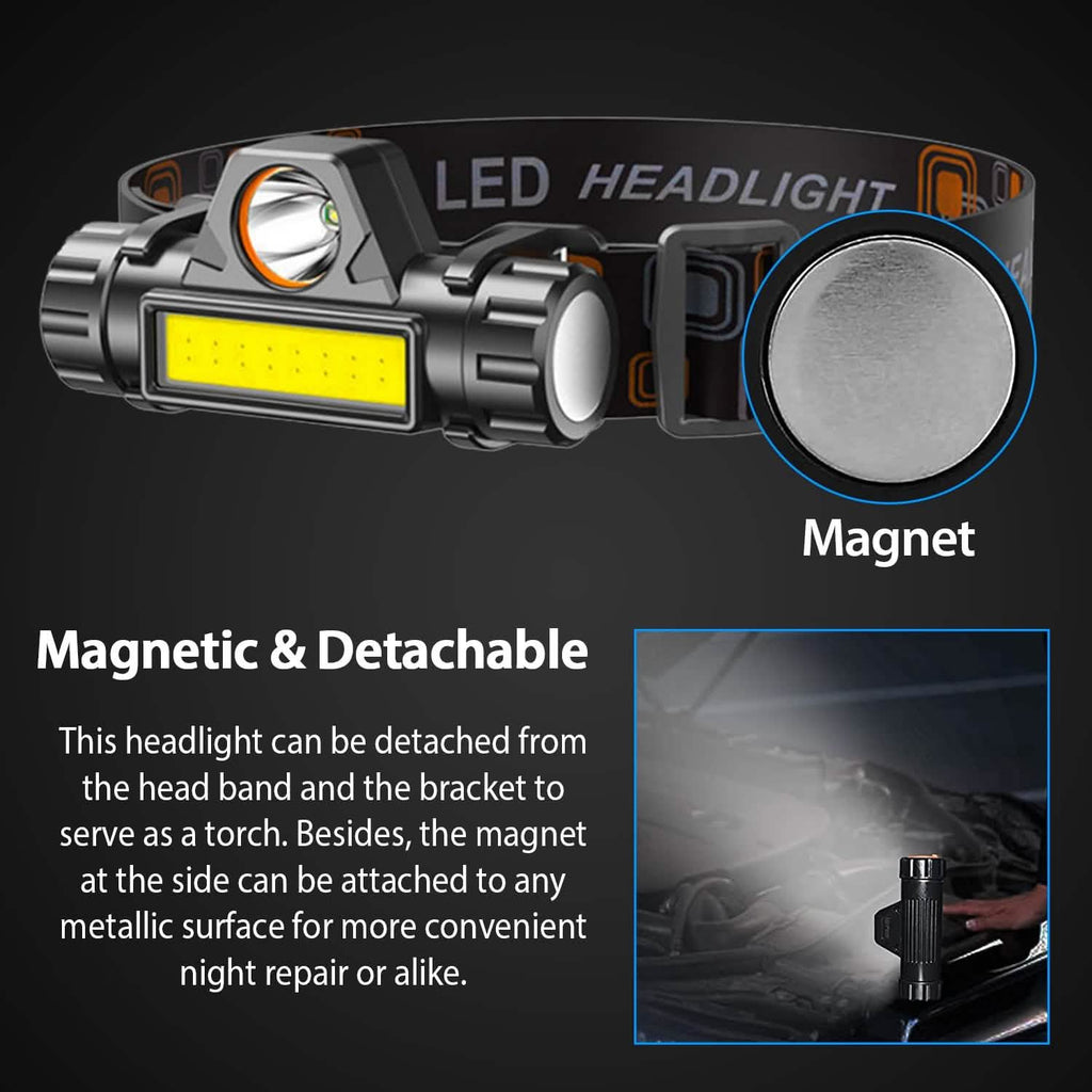 2-Pack: Waterproof Rechargeable Headlamp