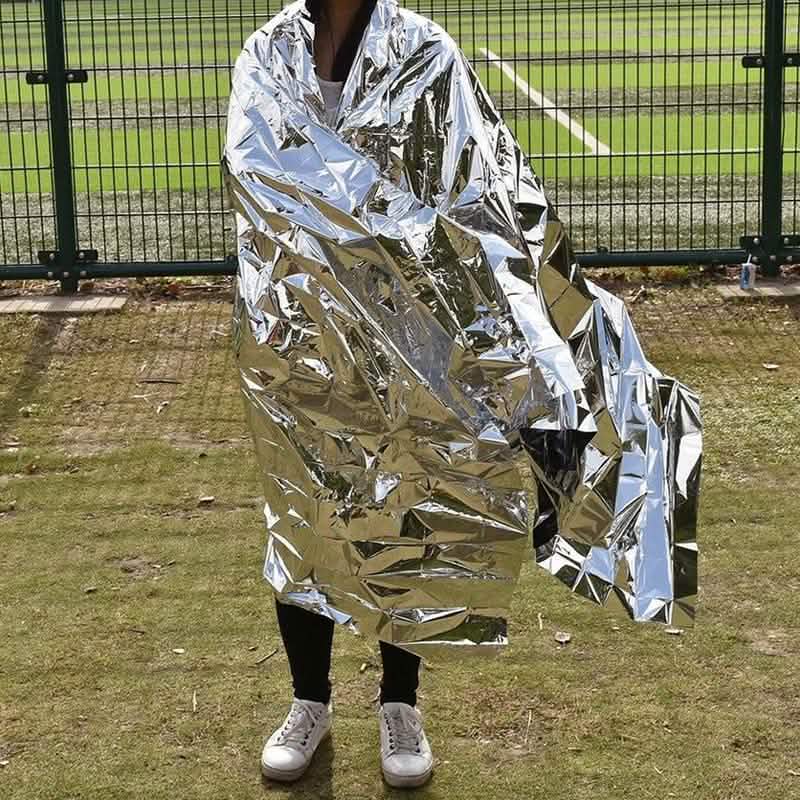 2個セット：防風アルミホイル緊急用ブランケット キャンプ用救急ブランケット