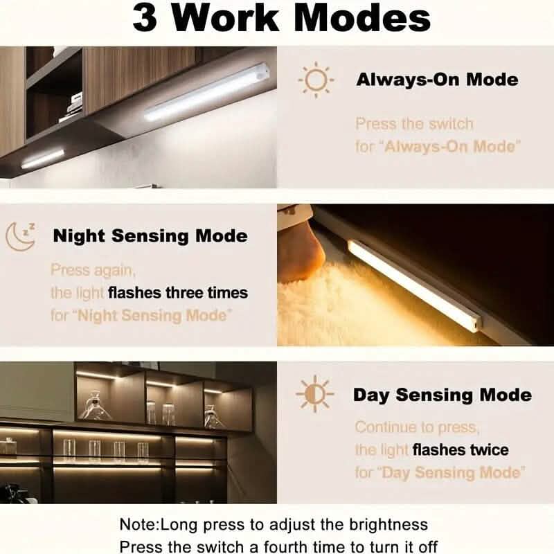 2-Pack: Wireless Motion Sensor 12" LED Light Strip