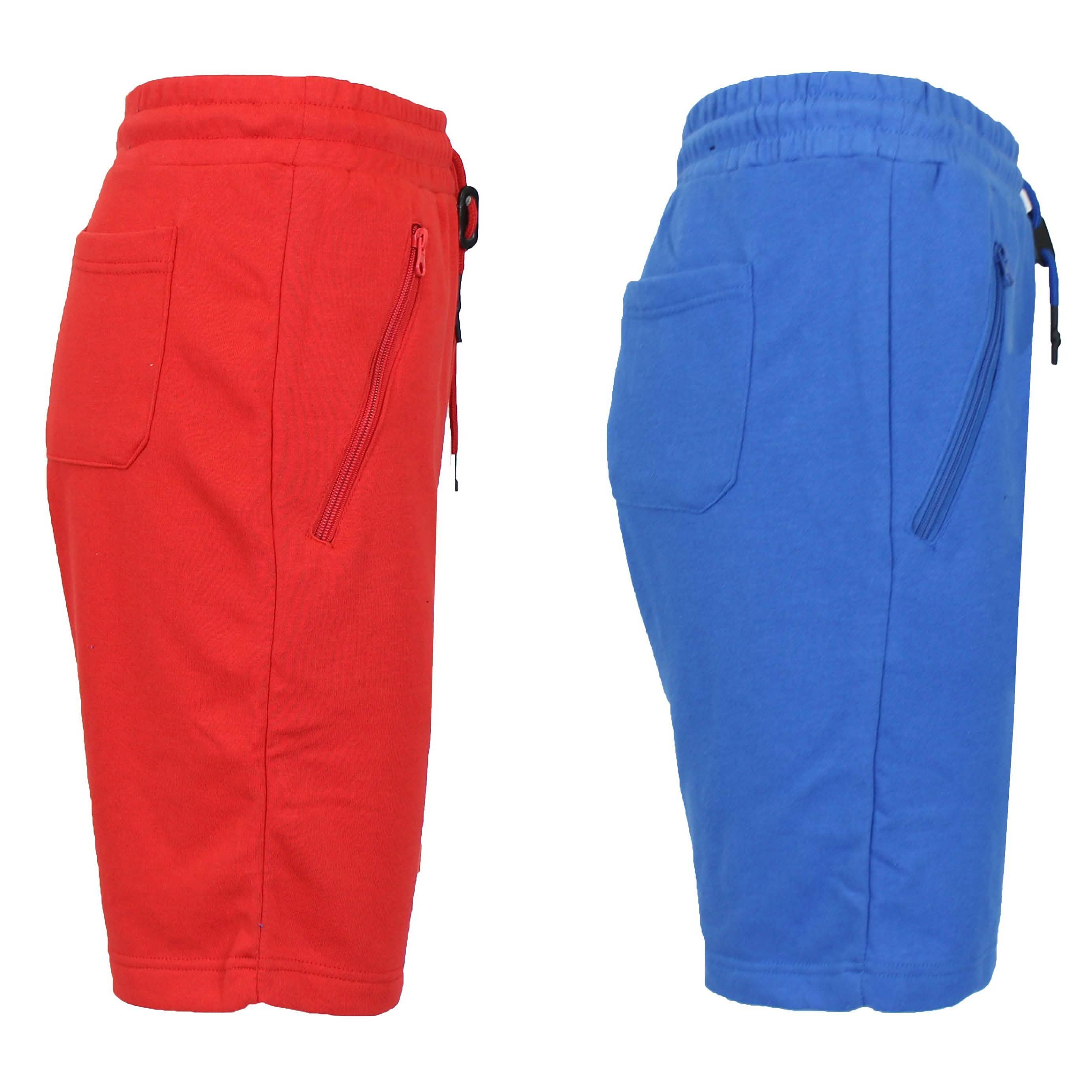 2-Pack: Women's French Terry Zipper Pockets Jogger Sweat Lounge Shorts