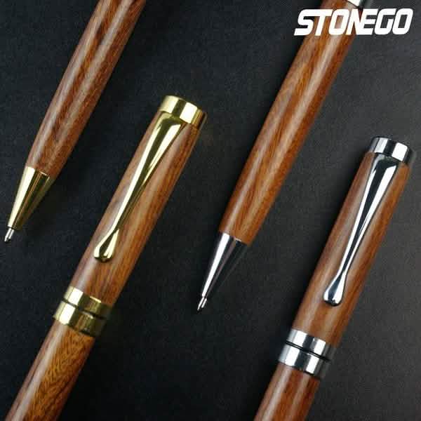 2-Pack: Wooden Twist Ballpoint Pen