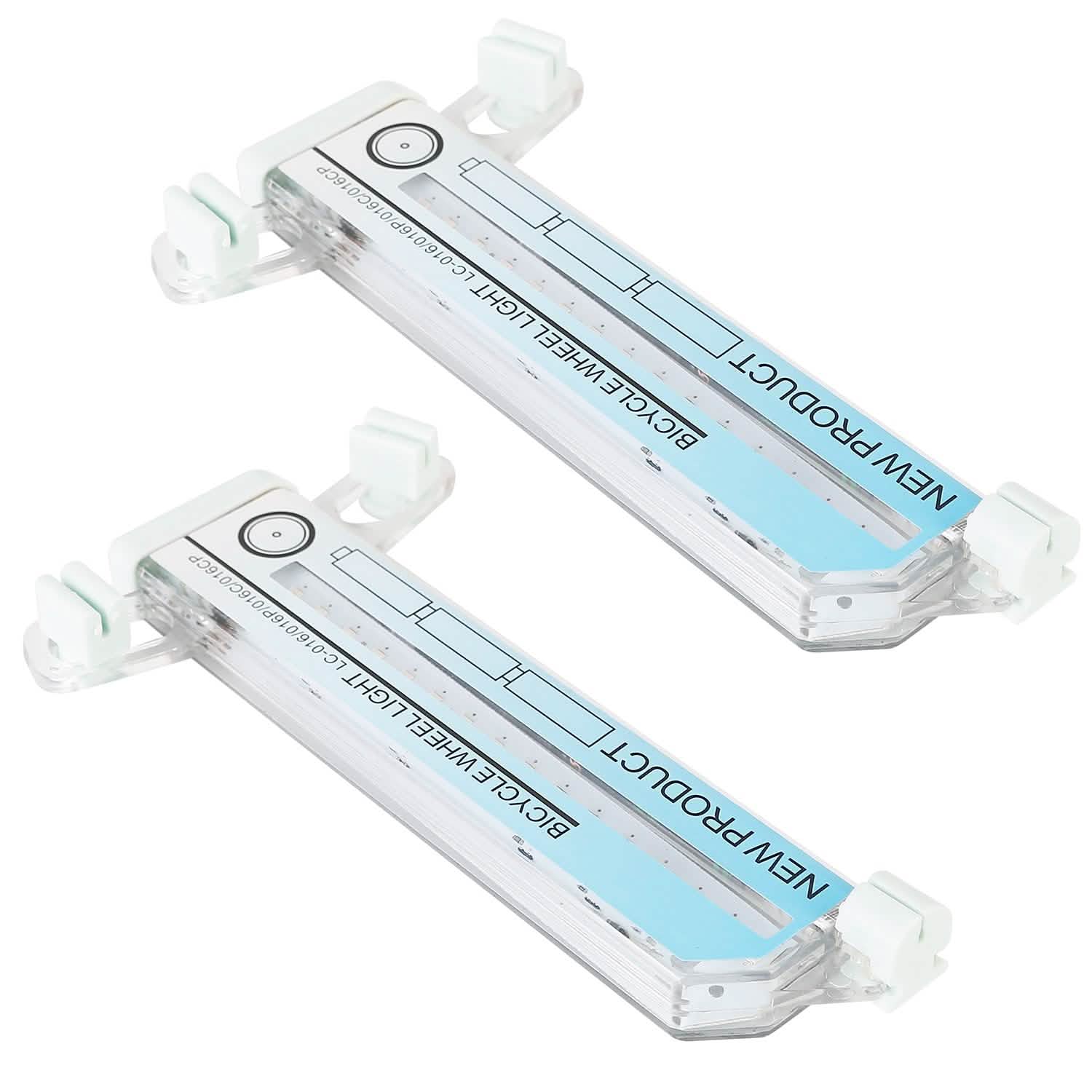 Lot de 2 : lumières cyclistes à 32 LED avec motifs rotatifs