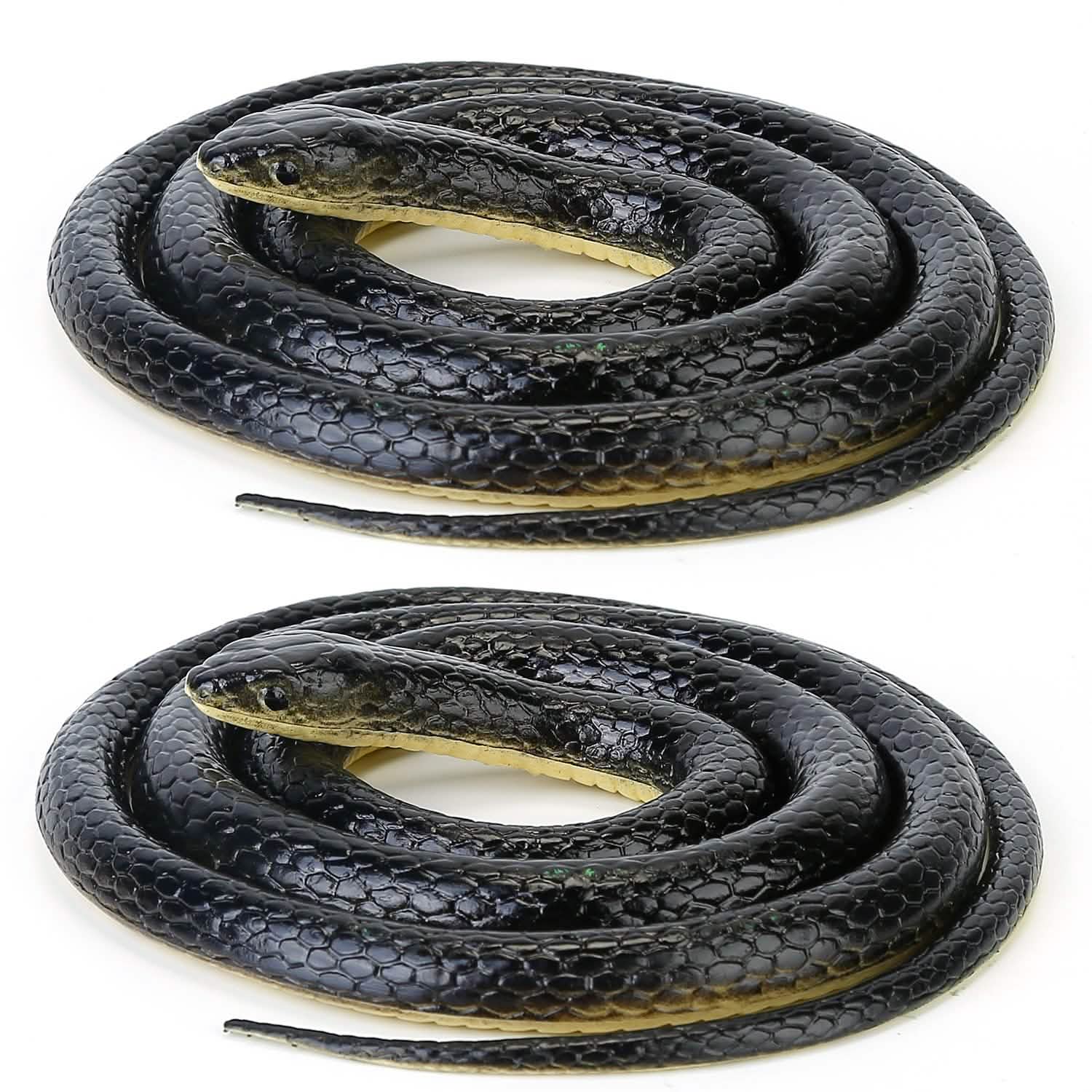 2-Piece: 50" Long Realistic Rubber Snakes