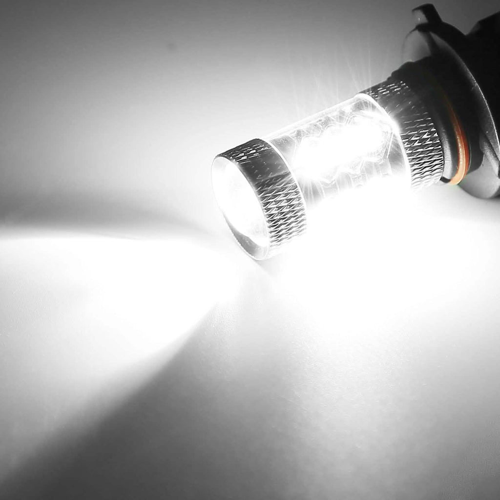 Lot de 2 : Ampoule LED 980LM 80W 9006 HB4 pour Feux Anti-Brouillard et Feux de Jour