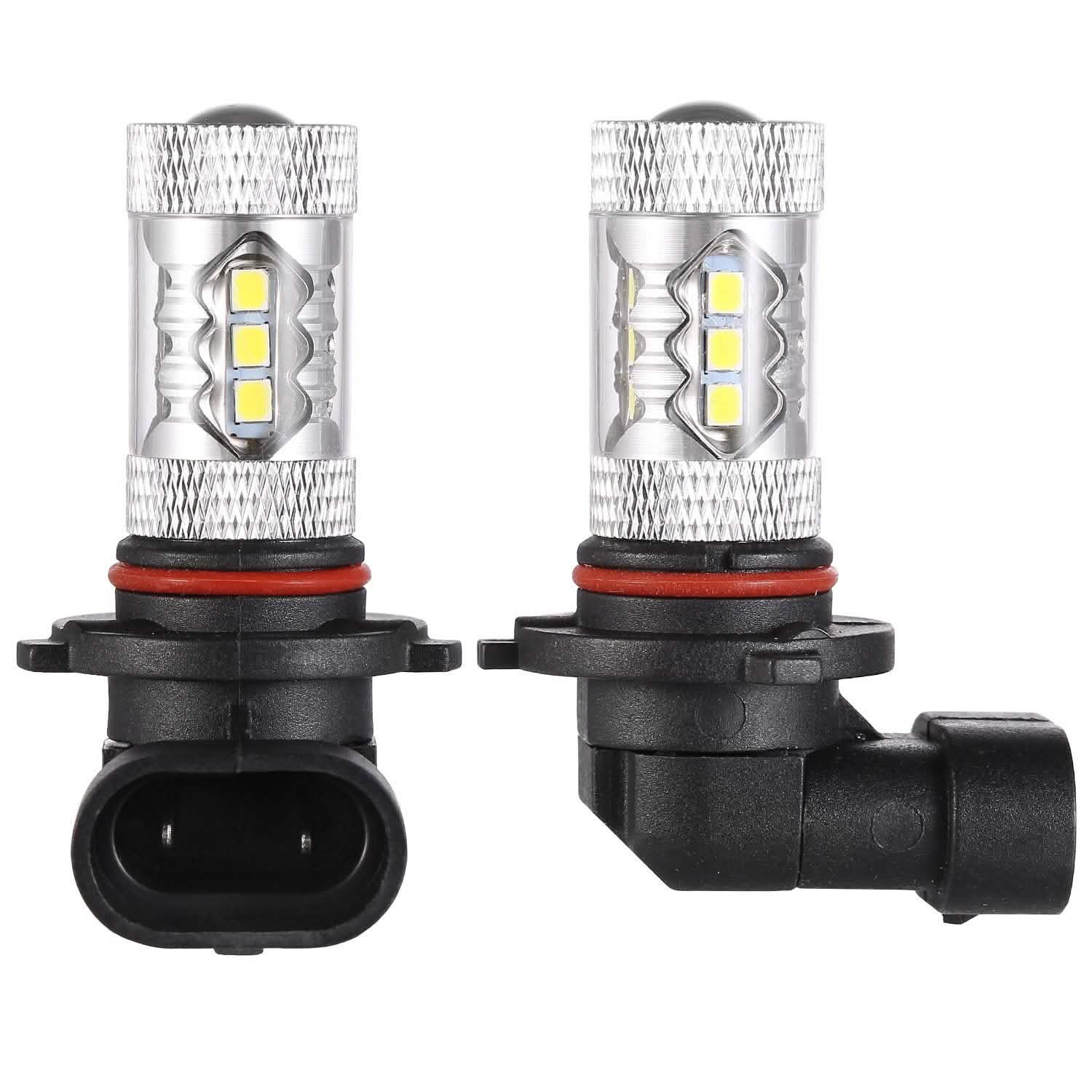 Lot de 2 : Ampoule LED 980LM 80W 9006 HB4 pour Feux Anti-Brouillard et Feux de Jour