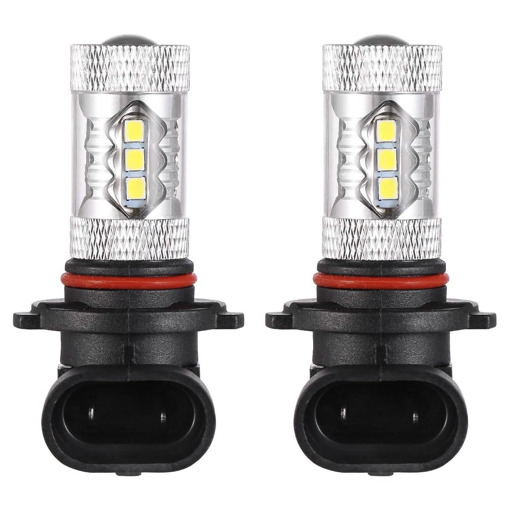 Lot de 2 : Ampoule LED 980LM 80W 9006 HB4 pour Feux Anti-Brouillard et Feux de Jour