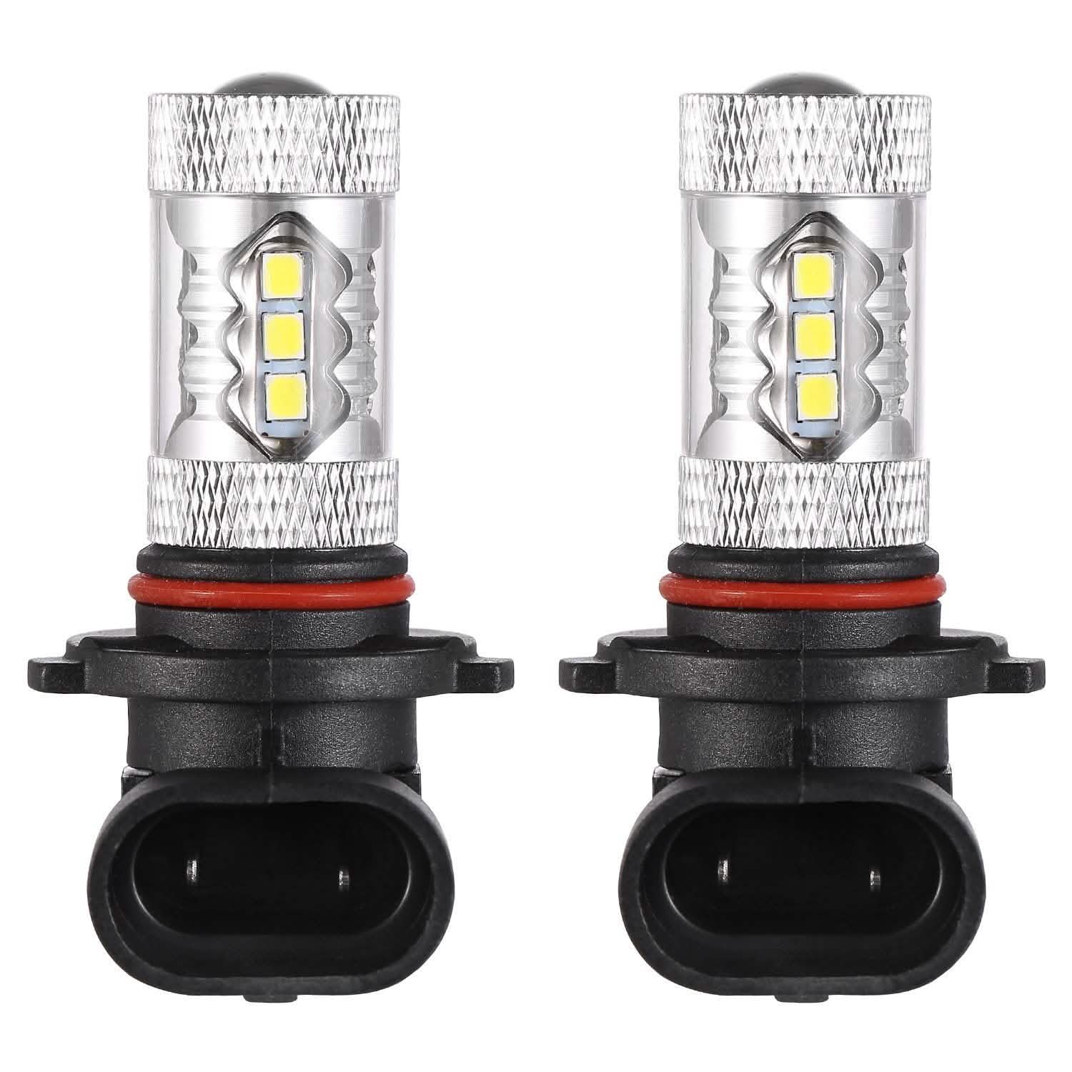 Lot de 2 : Ampoule LED 980LM 80W 9006 HB4 pour Feux Anti-Brouillard et Feux de Jour