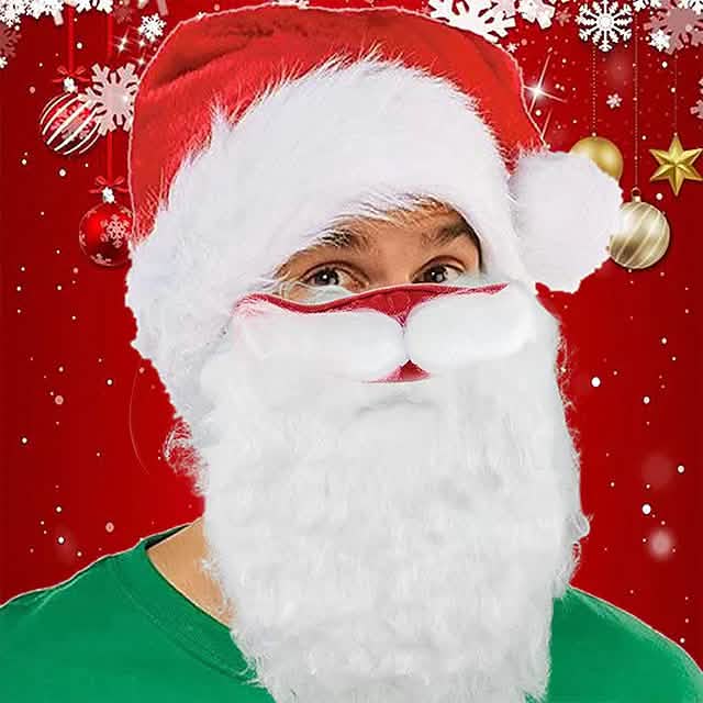 Lot de 2 : Masque Père Noël drôle de Cosplay Adulte