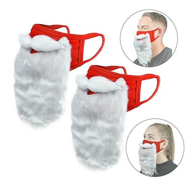 Lot de 2 : Masque Père Noël drôle de Cosplay Adulte