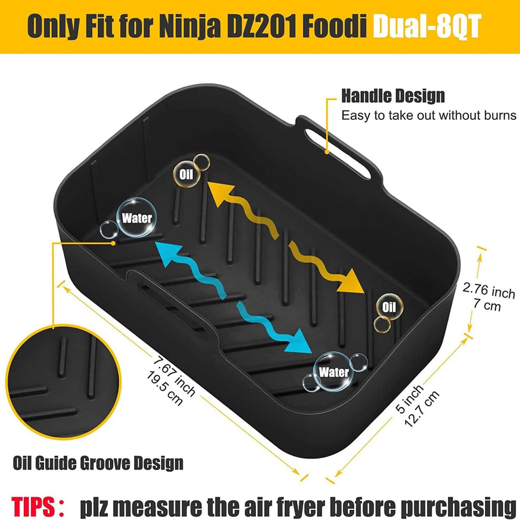 2-Piece: Air Fryer Silicone Pot